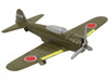 Mitsubishi A6M Zero Fighter Aircraft Green Imperial Japanese Navy Air Service with Runway Section Diecast Model Airplane Runway24 RW165