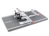 Lockheed P 38J Lightning Fighter Aircraft Silver Metallic United States Army Air Force with Runway Section Diecast Model Airplane Runway24 RW180