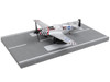 North American P 51 Mustang Fighter Aircraft Silver Metallic United States Army Air Force with Runway Section Diecast Model Airplane Runway24 RW195