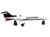 Private Jet Commercial Aircraft White with Black Tail N452IJ with Runway Section Diecast Model Airplane Runway24 RW205
