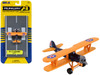 Boeing Stearman Model 75 PT 17 Kaydet Aircraft Blue and Orange High Flyer United States Air Force with Runway Section Diecast Model Airplane Runway24 RW210