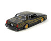 1986 Chevrolet Monte Carlo SS Lowrider Black Metallic with Gold Graphics and Wheels Lowriders Series 1/24 Diecast Model Car Maisto 32542BK