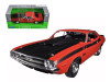 1970 Dodge Challenger T/A Orange Black Hood 1/24 Diecast Model Car Welly 24029