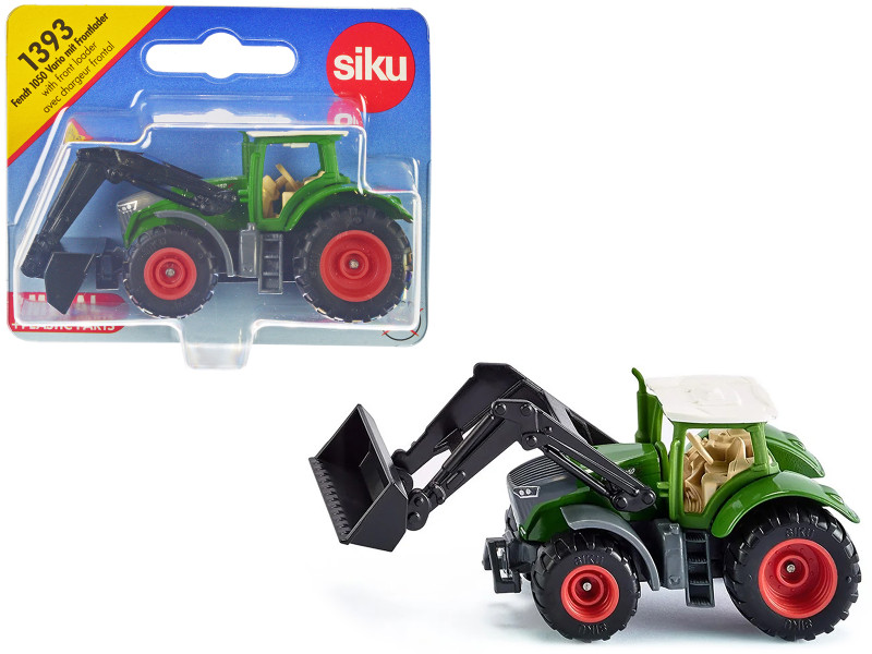 Fendt 1050 Vario Tractor with Front Loader Green with White Top Diecast Model Siku SK1393