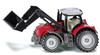 Massey Ferguson Tractor with Front Loader Red with Silver Top Diecast Model Siku SK1484