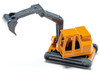 Truck with Low Loader Trailer and Excavator Yellow Diecast Model Siku 1611