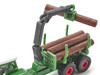 Fendt Favorit 926 Tractor and Forestry Trailer with Crane Green with Logs Diecast Model Siku 1645