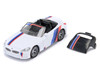 BMW Z4 M40i Cabriolet White with Black Top with Extra Wheels and Decals 1/50 Diecast Model Siku 2347