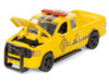 Ram 1500 Pickup Truck Yellow with Compressor Trailer and Worker Figure with Accessories Set 1/50 Diecast Models Siku 3505