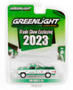 1990 Dodge D 350 Pickup Truck Green and White 2023 GreenLight Trade Show Exclusive Hobby Exclusive Series 1/64 Diecast Model Car Greenlight 30428
