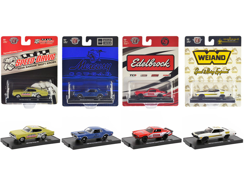 Auto Drivers Set of 4 pieces in Blister Packs Release 103 Limited Edition to 7500 pieces Worldwide 1/64 Diecast Model Cars M2 Machines 11228-103