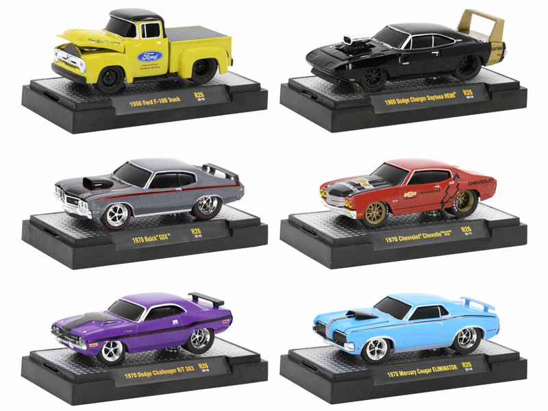 Ground Pounders 6 Cars Set Release 26 IN DISPLAY CASES Limited Edition 1/64 Diecast Model Cars M2 Machines 82161-26