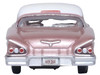1958 Chevrolet Impala Sport Cay Coral Pink Metallic with White Top 1/87 HO Scale Diecast Model Car Oxford Diecast 87CIS58001