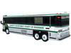 2001 MCI D4000 Coach Bus Sheriff s Department County of Riverside White and Green Vintage Bus & Motorcoach Collection Limited Edition to 504 pieces Worldwide 1/87 HO Diecast Model Iconic Replicas 87-0482