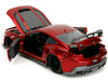 2024 Ford Mustang Dark House Candy Red with Gray Hood Bigtime Muscle Series 1/24 Diecast Model Car Jada 35277