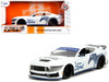 2024 Ford Mustang Dark House White with Mustang Horse Graphics Bigtime Muscle Series 1/24 Diecast Model Car Jada 35279
