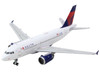 Airbus A319 Commercial Aircraft Delta Air Lines White with Blue and Red Tail 1/400 Diecast Model Airplane GeminiJets GJ2093