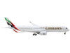Airbus A350 900 Commercial Aircraft Emirates Airlines White with Striped Tail 1/400 Diecast Model Airplane GeminiJets GJ2241