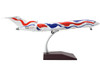 Boeing 727 200 Commercial Aircraft Braniff International Airways Calder Bicentennial Livery White with Red and Blue Stripes Gemini 200 Series 1/200 Diecast Model Airplane GeminiJets G2BNF1220