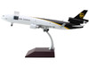 McDonnell Douglas MD 11F Commercial Aircraft UPS Worldwide Services White with Brown Tail Gemini 200 Interactive Series 1/200 Diecast Model Airplane GeminiJets G2UPS1177