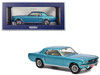 1965 Ford Mustang Hardtop Coupe Turquoise Metallic with White Interior 1/18 Diecast Model Car Norev 182800