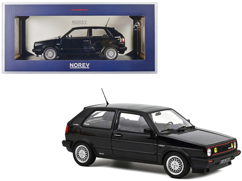 1989 Volkswagen Golf GTI Match Black Metallic 1/18 Diecast Model Car Norev 188559