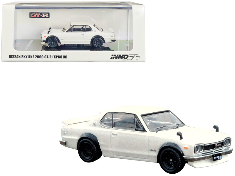 Nissan Skyline 2000 GT R KPGC10 RHD Right Hand Drive White 1/64 Diecast Model Car Inno Models IN64-KPGC10-WHI