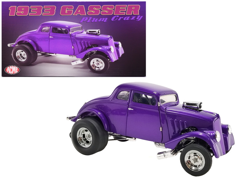 1933 Willys Gasser Plum Crazy Purple Limited Edition to 246 pieces Worldwide 1/18 Diecast Model Car ACME A1800925