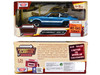 1974 Chevrolet Vega GT Blue Metallic with White Stripes Forgotten Classics Series 1/24 Diecast Model Car Motormax 79048BL