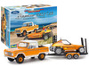 Level 5 Model Kit Ford Bronco Half Cab with Dune Buggy and Flatbed Trailer 1/25 Scale Model Revell 85-7228