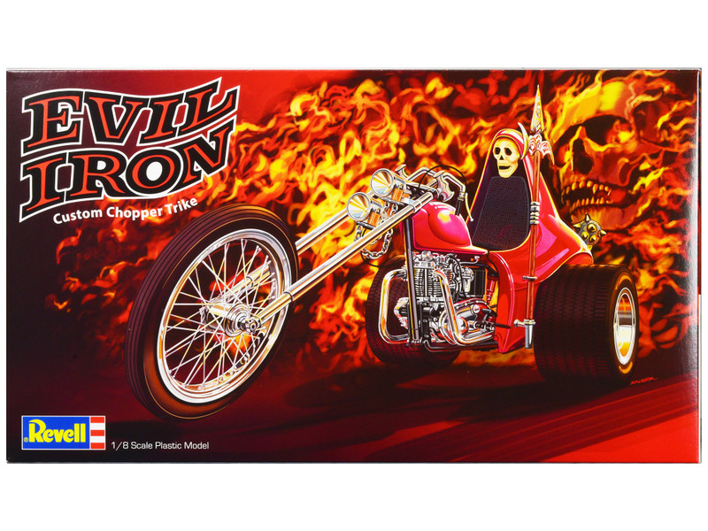 Level 5 Model Kit Evil Iron Custom Chopper Trike 1/8 Scale Model Revell 17325