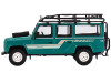 1985 Land Rover Defender 110 County Station Wagon Trident Green with Roof Rack Limited Edition to 2400 pieces Worldwide 1/64 Diecast Model Car Mini GT MGT00590