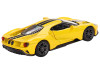 Ford GT Triple Yellow with Black Stripes Limited Edition to 1800 pieces Worldwide 1/64 Diecast Model Car True Scale Miniatures MGT00613