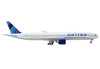 Boeing 777 300ER Commercial Aircraft United Airlines White with Blue Tail 1/400 Diecast Model Airplane GeminiJets GJ2214