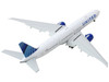 Boeing 777 300ER Commercial Aircraft with Flaps Down United Airlines White with Blue Tail 1/400 Diecast Model Airplane GeminiJets GJ2214F