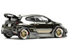 Toyota Pandem GR Yaris RHD Right Hand Drive Dark Chrome 1/64 Diecast Model Car Pop Race PR640055