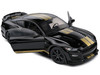 2023 Ford Mustang Shelby GT500 H Black with Gold Stripes 1/18 Diecast Model Car Solido S1805910
