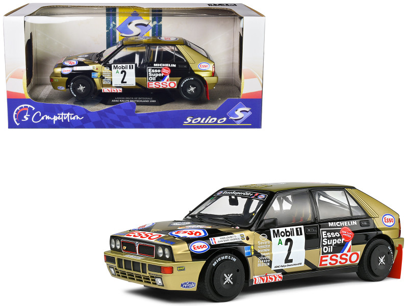 Lancia Delta HF Integrale #2 Yves Loubet Jean Marc Andrie 3rd Place ADAC Rallye Deutschland 1989 Competition Series 1/18 Diecast Model Car Solido S1807805