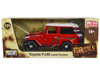 Toyota FJ40 Land Cruiser Red with White Top Rusted Version For Sale Series 1/24 Diecast Model Car Motormax 79323RRS
