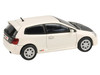2001 Honda Civic Type R EP3 White with Carbon Hood 1/64 Diecast Model Car Paragon Models PA-55347