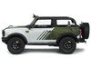 2022 Ford Bronco By RTR Silver Metallic and Black with Graphics 1/18 Model Car GT Spirit GT404