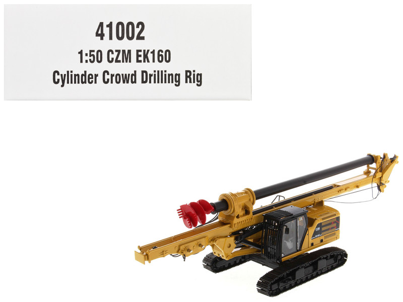 CZM EK160 Cylinder Crowd Drilling Rig Yellow High Line Series 1/50 Diecast Model Diecast Masters 41002