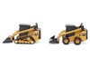 CAT Caterpillar 272D2 Skid Steer Loader Yellow and CAT Caterpillar 297D2 Compact Track Loader Yellow Set of 2 pieces 1/64 Diecast Models Diecast Masters 84647CS
