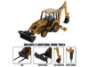 CAT Caterpillar 420 XE Backhoe Loader with Work Tools Yellow 1/64 Diecast Model Diecast Masters 85765