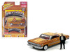 1963 Chevrolet Impala Lowrider Orange with Graphics and Diecast Figure Limited Edition to 3600 pieces Worldwide 1/64 Diecast Model Car Johnny Lightning JLCP7459