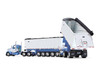 Kenworth W900L Day Cab and East Michigan Series 31 and 20 End Dump Trailers Wisteria Blue and White 1/64 Diecast Model DCP/First Gear 60-1633