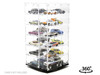 Acrylitower Showcase 24 Car Display Desktop Spinner with Cover Clear Mijo Exclusives for 1/64 Scale Models MJ17032