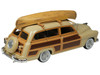 1949 Mercury Woodie Miami Cream with Yellow and Woodgrain Sides and Green Interior with Kayak on Roof Limited Edition to 200 pieces Worldwide 1/43 Model Car Goldvarg Collection GC-050B 