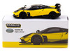 Pagani Huayra BC Giallo Limone Yellow and Black Global64 Series 1/64 Diecast Model Car Tarmac Works T64G-TL014-YL
