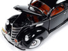 1937 Lincoln Zephyr Black with Red Interior 1/18 Diecast Model Car Auto World AW325